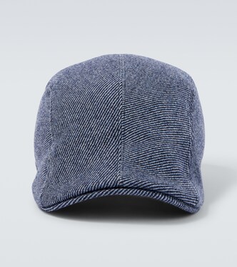 Striped wool, cashmere, and silk cap | Brunello Cucinelli
