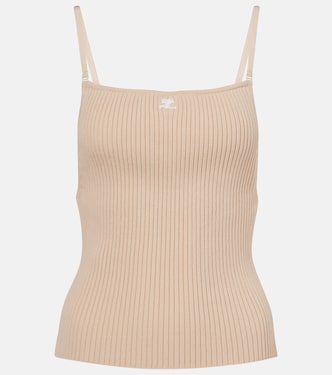 Logo ribbed-knit tank top | Courrèges