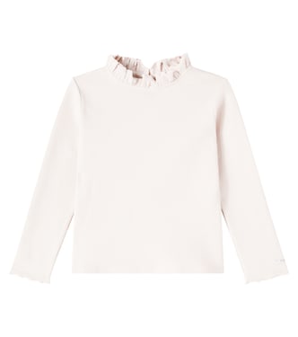 Milah ruffled cotton-blend T-shirt | Donsje