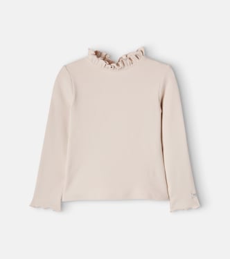 Milah ruffled cotton-blend T-shirt | Donsje