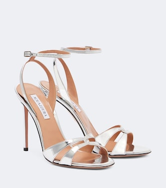 You and I金属感皮革凉鞋 | Aquazzura