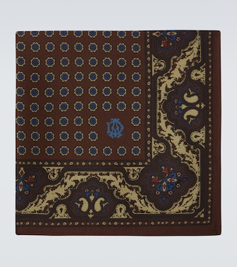 Printed silk pocket square  | Dunhill