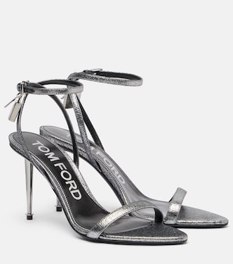 Sandalen Padlock 85 aus Metallic-Leder | Tom Ford