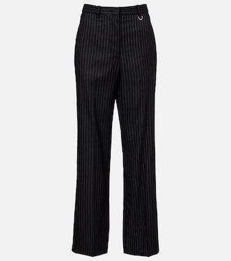 Pantalon droit Noanda rayé en laine mélangée | Isabel Marant