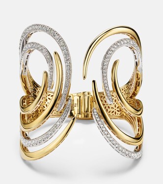 Pulsera Golden Strada de oro amarillo y oro blanco de 18 ct con diamantes | Yeprem