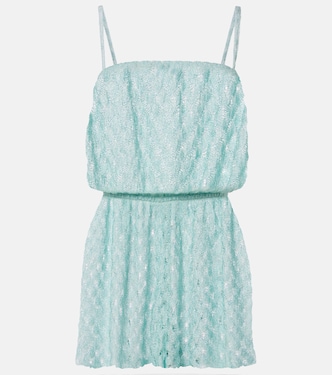 Open-knit lamé romper | Missoni
