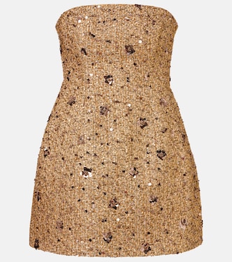 Bustier-Kleid Kit aus Tweed mit Pailletten | Simkhai