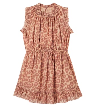 Leopard-print ruffled cotton dress | Zimmermann Kids