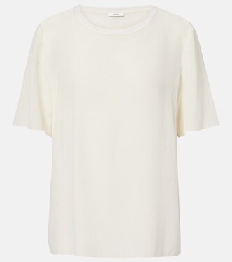 Rubin silk crêpe de soie T-shirt | Joseph