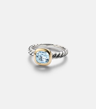 DY Mercer® sterling silver and 18kt gold ring with topaz | David Yurman