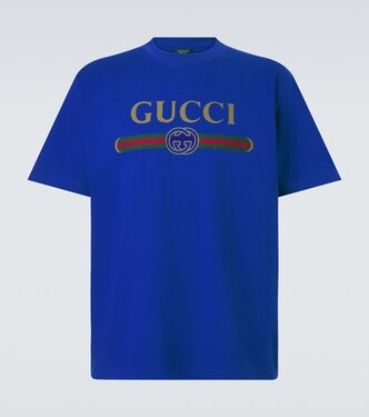Logo cotton and silk jersey T-shirt | Gucci