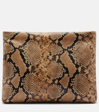 Jerry Small snake-print leather clutch | Nili Lotan