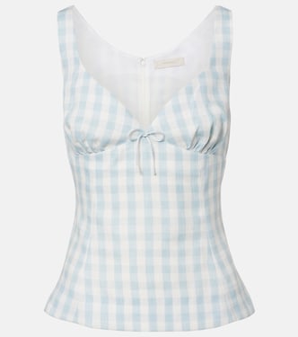 Martuba gingham linen top | Faithfull