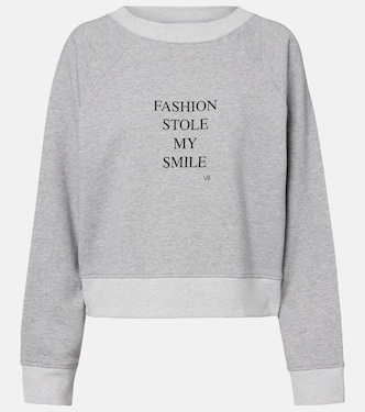 Felpa in jersey di misto cotone con stampa | Victoria Beckham
