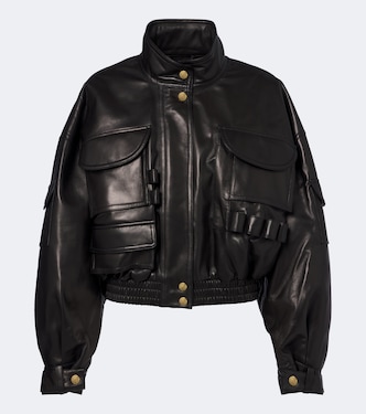 Cropped leather jacket | Balmain