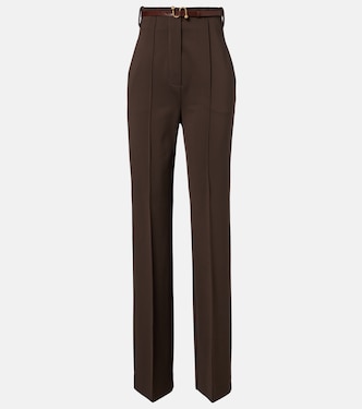 Gerade Hose aus Crêpe mit Gürtel | Sportmax