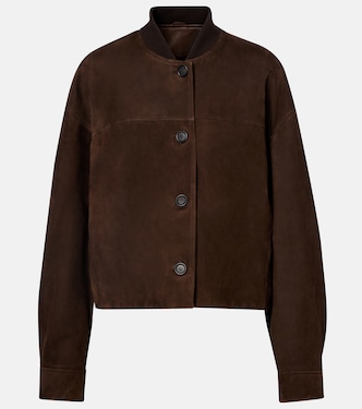 Cropped-Jacke aus Veloursleder | Brunello Cucinelli