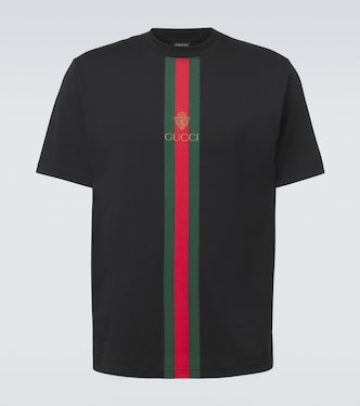T-Shirt Web Stripe aus Baumwoll-Jersey | Gucci