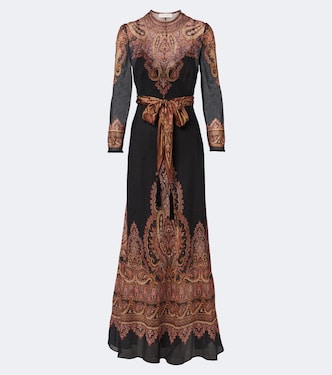 Bedrucktes Maxikleid Ascent aus Leinen und Seide | Zimmermann