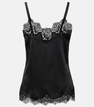 Lace-trimmed satin camisole | Dolce&Gabbana