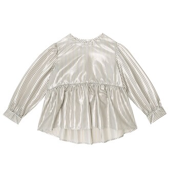 Striped silk blouse | Brunello Cucinelli Kids