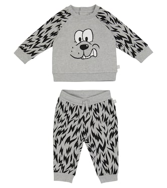Baby dog-print cotton fleece tracksuit | Stella McCartney Kids
