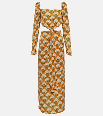 Robe longue Cuarzo à fleurs | Agua by Agua Bendita