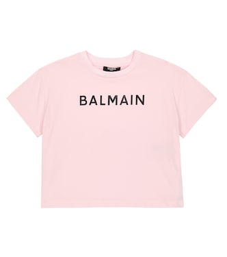 Logo cotton jersey T-shirt | Balmain Kids