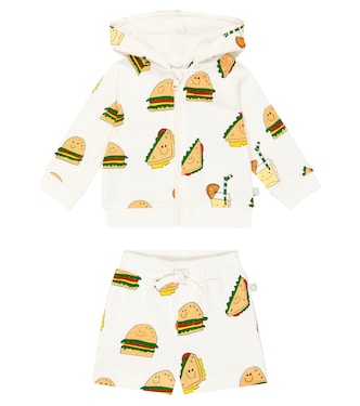Baby cotton hoodie and shorts set | Stella McCartney Kids