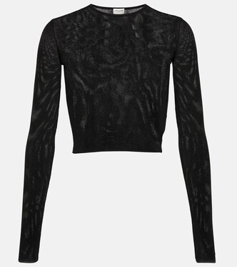 Ribbed-knit crop top | Saint Laurent