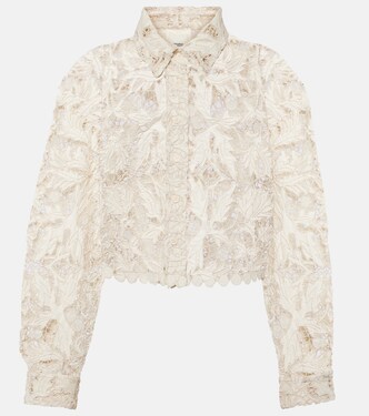 Cropped cotton lace shirt | Isabel Marant