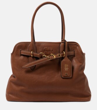Aventure Medium leather tote bag | Miu Miu