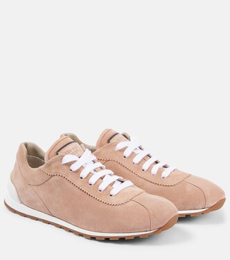 Sneakers Monili aus Veloursleder | Brunello Cucinelli