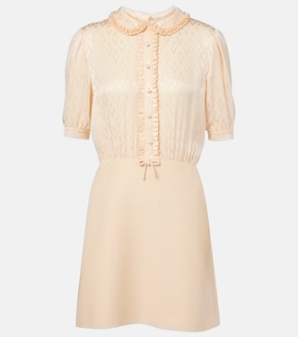 Crepe Couture Toute La V jacquard minidress | Valentino
