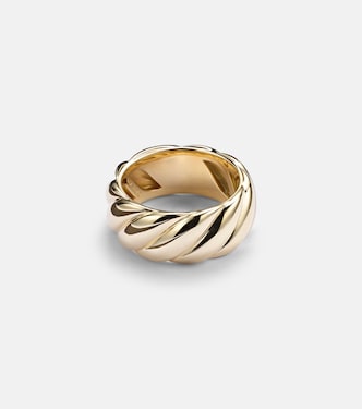 Sculpted Cable 18kt gold ring | David Yurman