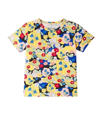 Floral cotton-blend T-shirt | Mini Rodini