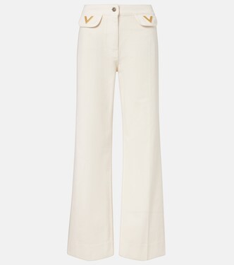 VGold mid-rise wide-leg jeans | Valentino
