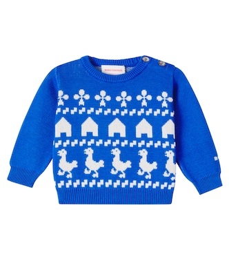 Baby intarsia knitted cotton sweater | Bobo Choses