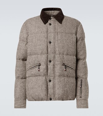 Elgon houndstooth wool down ski jacket | Moncler Grenoble