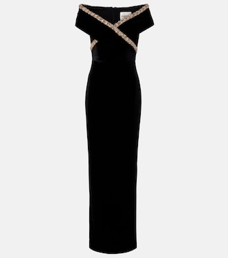 Robe aus Samt mit Kristallen | Roland Mouret