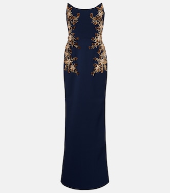 Orla embellished crêpe bustier gown | Rebecca Vallance