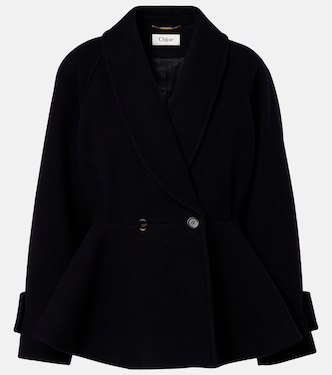 Peplum wool-blend coat | Chloé