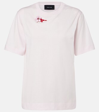 Embellished cotton jersey T-shirt | Simone Rocha