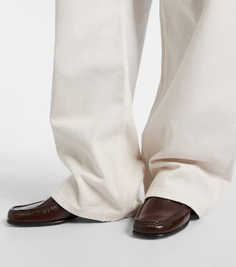 Leather loafers in brown - Phoebe Philo | Mytheresa