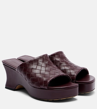 Rosita Intrecciato leather wedge mules | Bottega Veneta