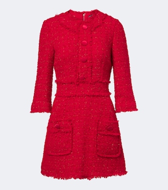 Cotton-blend bouclé minidress | Dolce&Gabbana