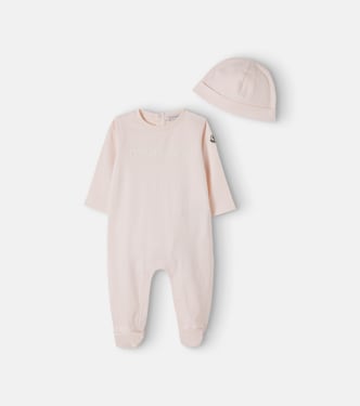 Baby cotton beanie and onesie set | Moncler Enfant