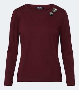 Embellished cotton-jersey T-shirt | 'S Max Mara