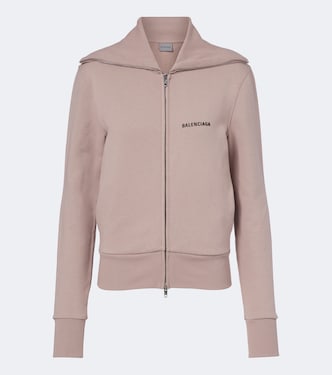Logo cotton zip-up sweatshirt | Balenciaga