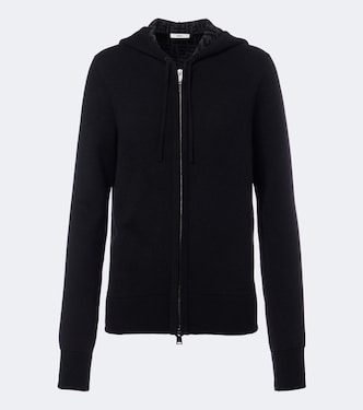 Zucca cashmere-blend zip-up hoodie | Fendi